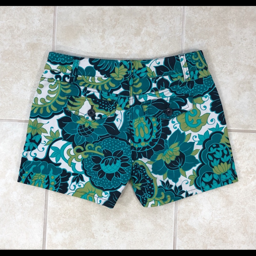 Ann Taylor Floral Print Teal/green Shorts!